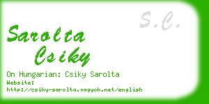 sarolta csiky business card